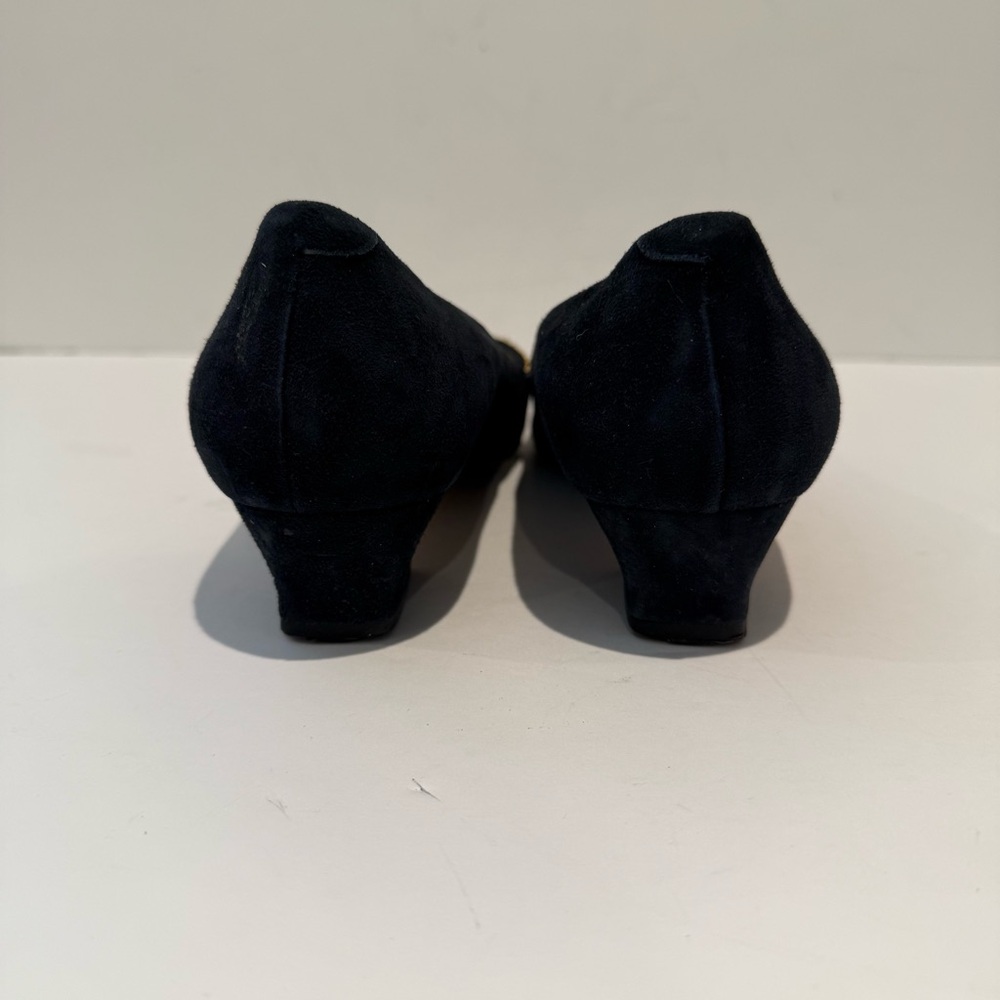 Nordstrom Classiques Dark Navy Suede Pump 9 1/2 M - Picture 5 of 7